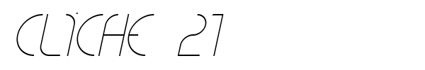 Cliche 21 font preview
